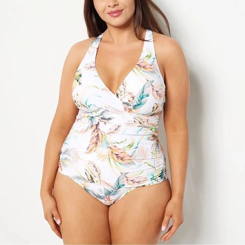 Jantzen Adjustable Strap V-Neck Tankini with Comfort Brief